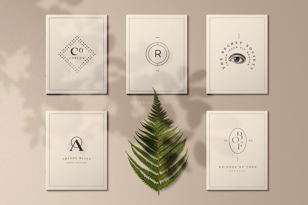 40个极简几何LOGO标志矢量模板 PSD A格式